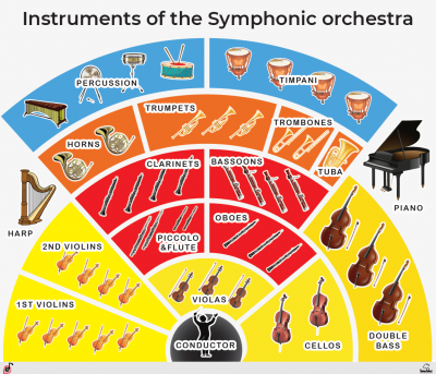 Instruments of the Symphonic orchestra Poster, PDF